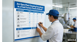 Are Open Plant Cleaning Procedures in a Food Factory Clearly Defined?
