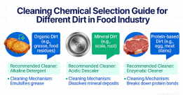 Different types of dirt require different cleaning chemical